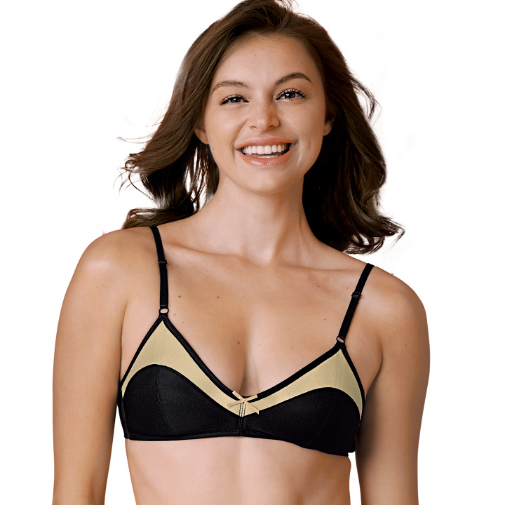 Full cup bra with Removable wires in brown - 24h Absolute Soft