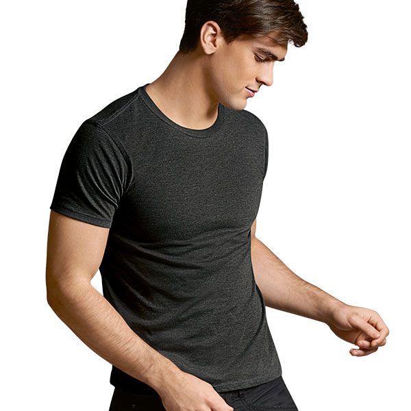 hanes slim fit black t shirt