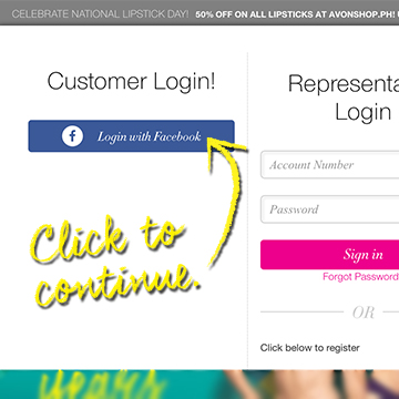 Click the Login with Facebook button to continue